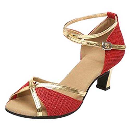 WILLBEST Women's Sandals Low Mid Wedge Heel Leather Buckle Strap Shoes Elastic Thick Cushion Closed Toe Dress Sandals Bridesmaid Flat Sandal