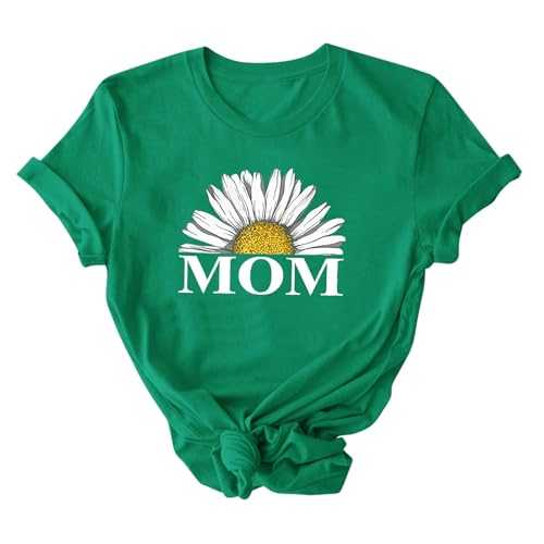 Ladies Tee Shirts Plus Size Sunflower T Shirts for Women UK Sunflower Print Tunic Tops Blouse Funny Floral Print Tee Shirts Grandma Letter Tee Shirts Loose Fit Classic Blouse
