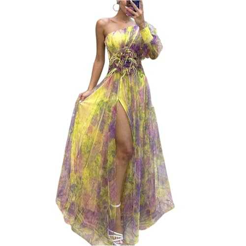 Summer Dresses for Women UK Dress Mesh Printed Suspender Holiday Casual Party Dress