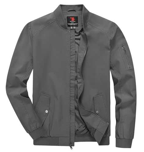 YSENTO Men's Bomber Jackets Windbreaker Lightweight Active Performance Track Running Jackets