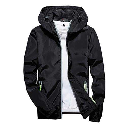 Cocila Men's Casual Color Plus Size Hoodie Reflective Zipper Outdoor Sport Coat Leather Jacket Blade Runner Coat Crosshatch Jacket Black Smart Coat Men Long Leather Coat