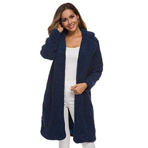 Women’s Designer Warm Winter Parka Quilted Hooded Long Coat Jacket- Fleece Lined Body Zip Pockets Blue