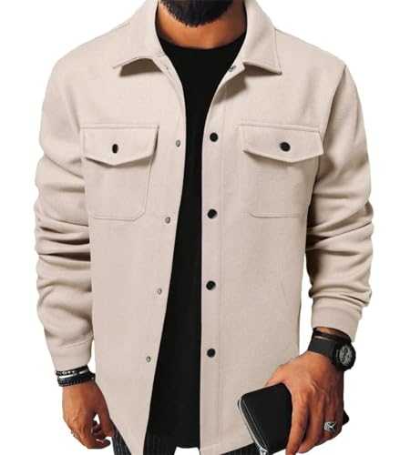 ZUOYIMEI Men Jacket Men Lightweight Comfortable Transition Jacket Men Fashion Trend Long Sleeve Jacket Men Outdoor Jacket Men Casual Jacket