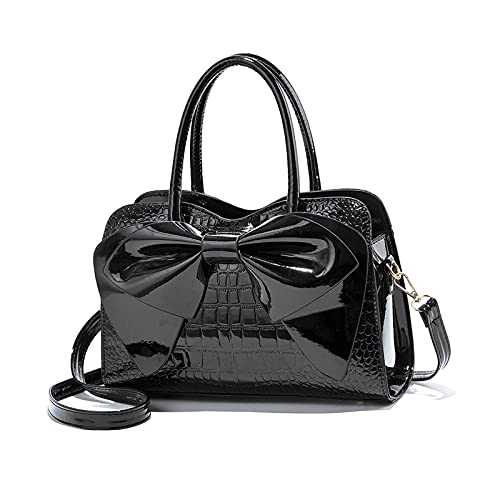 Handbags for Women Designer Top Handle Bags Patent Leather Crossbody Shoulder Bags Party Clutch Bag Ladies Elegant Tote Bag Cute Bowknot Bag
