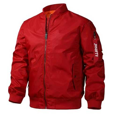 GOLYOY Bomber Jacket Men Casual Lightweight Cyberpunk Jacket Fashion Zip Up Windbreaker Techwear Streetwear Multi-Pocket Coat