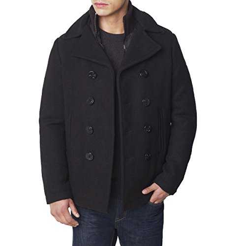 Schott NYC Men's Cyclone 2 Peacoat Reefer Long Sleeve Coat