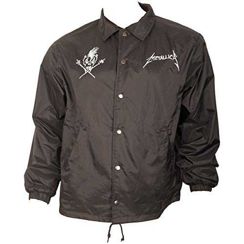 Metallica Men's Scary Guy Print Back Bomber Jacket, black, M
