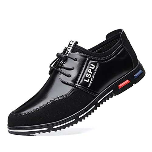 Men Casual Business Loafers Lace-up Shoes Breathable Comfort Walking Fashion Driving Luxury Leather for Male Sneakers Work Office Dress Outdoor