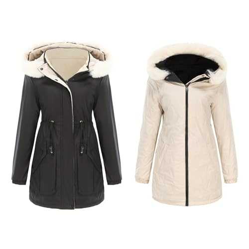 Ladies Coat Women's Coat Autumn And Winter Both Sides Can Wear Warm Cotton Padded Long Sleeve Zipper Thick Cotton Padded Jacket Womens Denim Jackets Teddy Bear Coats For Women