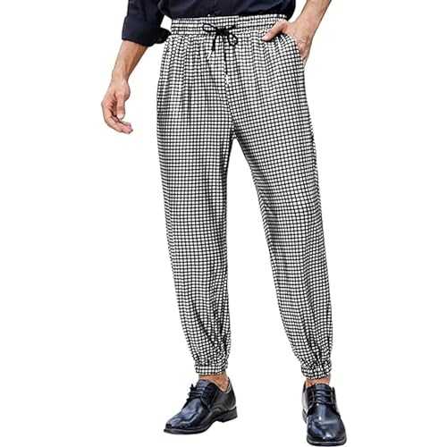 TYUIOP Overtrousers Men Loose Fit Men's Work Trousers - Camping Hiking Trousers 28-38 Work Trousers Men Stretch Fit Navy for Enhanced Safety and Visibility Mens Trousers 46 Waist