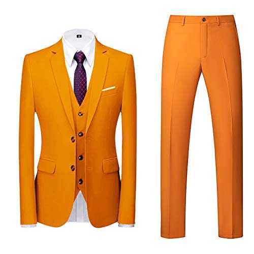 Men's Colorful Three-Piece Suit, Slim fit Blazer, Trousers and Waistcoat, Wedding Groom Suit, Formal Business wear, Office Attire, Elegant Party Outfit, Modern Men's Suit Set