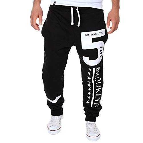 Mens Jogger Gym Sweatpants Mens Fleece Joggers with Pocket Tracksuit Bottoms Cotton Gym Yoga Trousers Cotton Elasticated Hem Tracksuit Bottoms