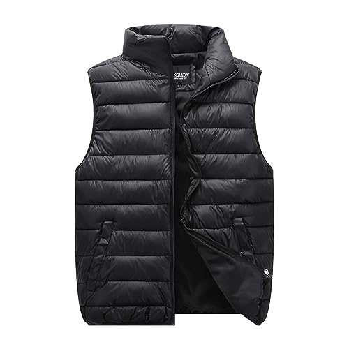 HAOLEI Puffer Gilet Women UK Sale Clearance,Ladies Body Warmers Lightweight Quilted Down Jacket Casual Full Zip Plain Sleeveless Warm Padded Waistcoat Winter Vest with Pockets