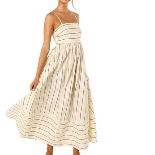 Dresses for Women UK Spaghetti Strap Beach Wear Cover Ups Casual Striped Dress