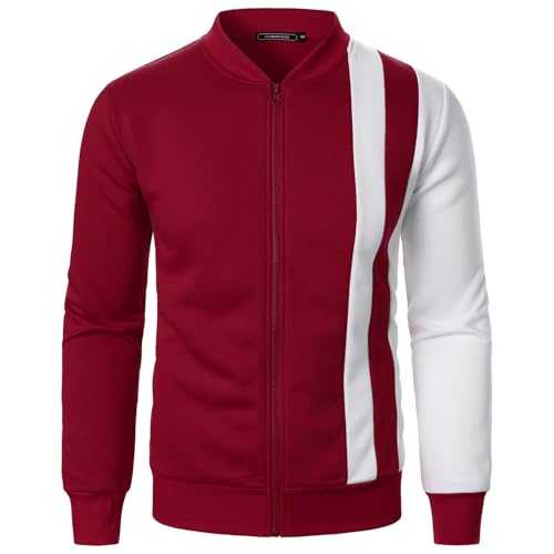 Mens Bomber Jackets Zip Up Color Block Running Jacket Lightweight Gym Bomber Noos Jacket Sports Loose Fit Plain Sweatshirt Baseball Work Hoodie Tracksuit Tops UK Sale Clearance