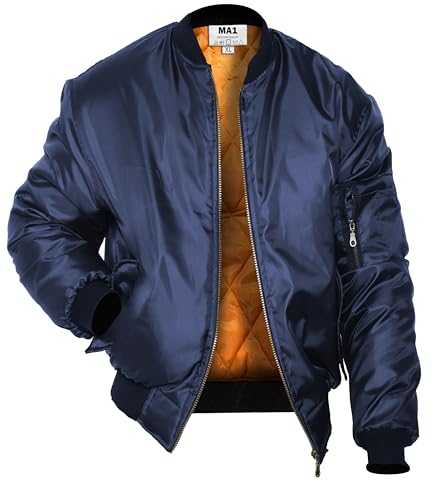Mega_Jumble Mens Classic Heavy Duty Padded MA1 Workwear Bomber Jacket | Army Pilot Security Doorman Biker Flight Outdoor Casual Retro Scooter Winter Vintage Cargo Zip Up Coat