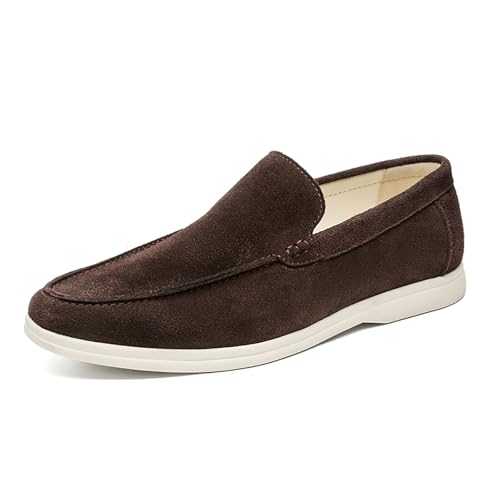 Mens Suede Loafers Slip-On Dress Shoes Fashion Style Driving Shoes Classic Casual Oxford