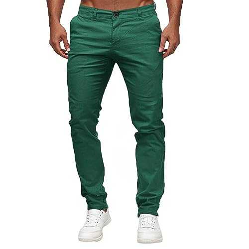 Bauzuoyo Chino Trousers Men's Stretch Suit Trousers Men's Slim Fit Elegant Chino Trousers Men's Tapered Comfort Fit Trousers Men's Chino Stretch Business Suit Trousers Men's Lightweight Casual