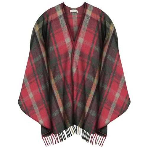 100% Wool Cape - Thick wool - made in Scotland - Different Tartans - Ideal Winter Warmth and Comfort - Different Scottish Tartans - Cape Blanket Poncho