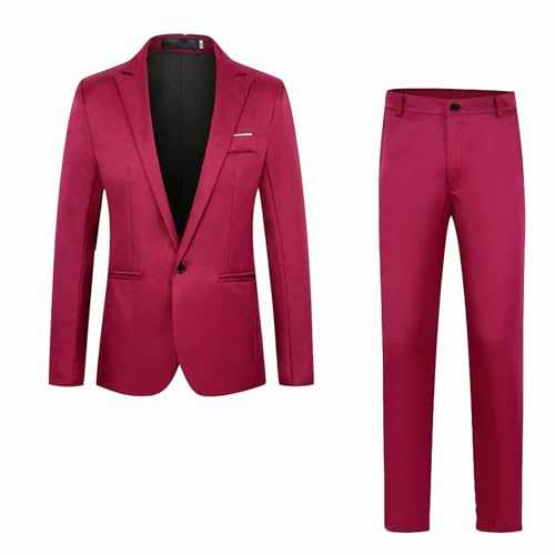 Extra Slim Fit Suit Men's Business New and Fashion Slim Fit Color Classic Single Leisure Suit Mens Tuxedo