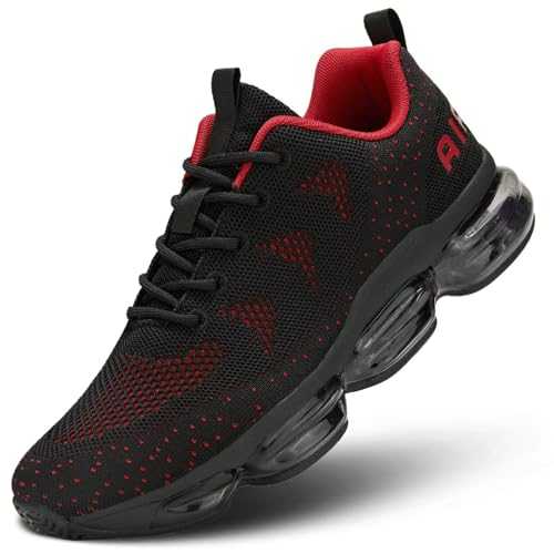 Men's Air Cushion Running Shoes Walking Jogging Fitness Gym Fashion Sneakers Lace Up Casual Comfortable Work Tennis Sport Athletic Trainers