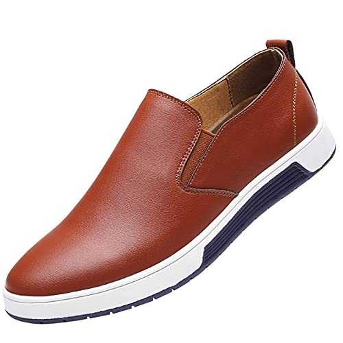 Mens Classic Oxfords Formal Dress Shoes Leisure Slip On Breathable Wear Men's Business Style Leather Shoes Solid Formal Color Men's Leather Shoes Leather Shoes
