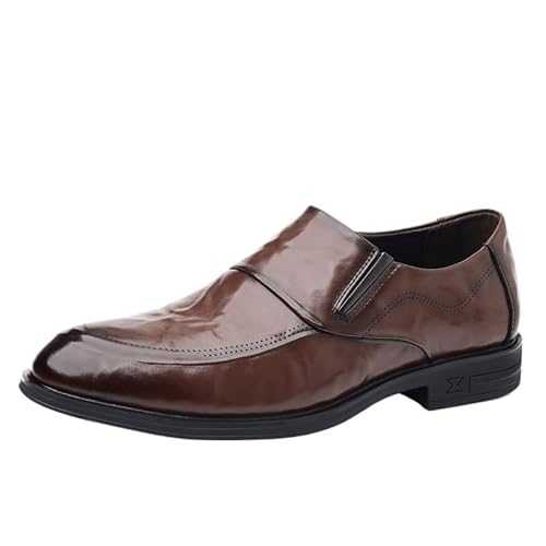 UOPYNE Men's Comfort Orthopedic Dress Shoes Men Slip-On Loafers Fashion Luxury Leather Summer Slip-on Elegant Business Driving Black
