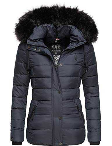 Navahoo Women's Winter Jacket Quilted Jacket with Removable Faux Fur Sugar Bee XS - XXL