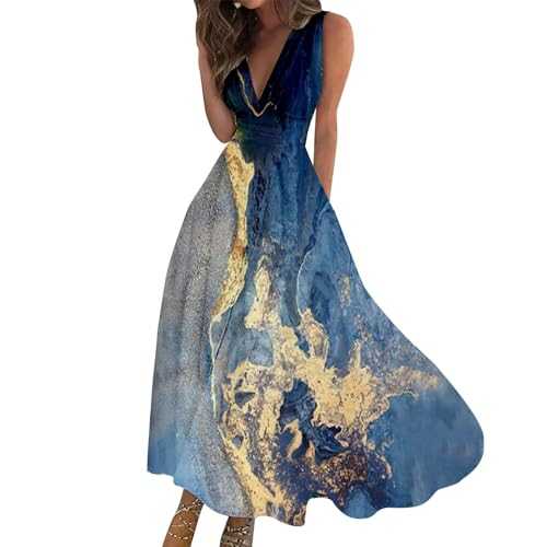 AMDOLE Womens Summer Dresses Independence Day American Flag Printed Loose Casual Sling Dress Dresses for Women UK Elegant