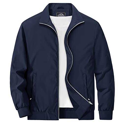 MAGCOMSEN Men's Summer Thin Baseball Jackets Lightweight Casual Bomber Jacket Military Cargo Windbeaker Coat with Pockets