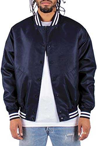 Mens Padded College Baseball Varsity Bomber Jacket S to 3XL