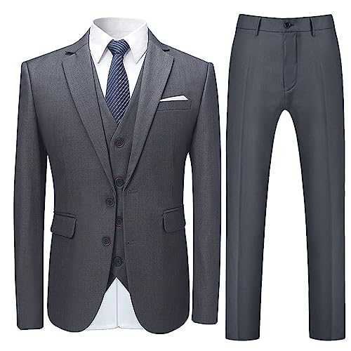 Men's Slim-fit 3-Piece Suit, Wedding Suit with Waistcoat, Formal Business Blazer Set, Classic Tailored Suit for Office wear, Men's Suit, Professional Attire,Men's Bespoke Suit