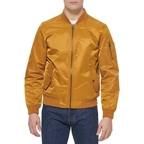 Levi's Men's Flight Satin Unfilled Ma-1 Bomber Varsity Jacket