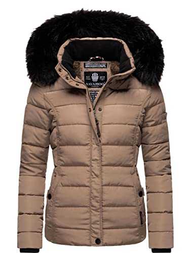 Navahoo Miamor Ladies’ Winter Puffer Jacket with Faux Fur Hood XS-XXL