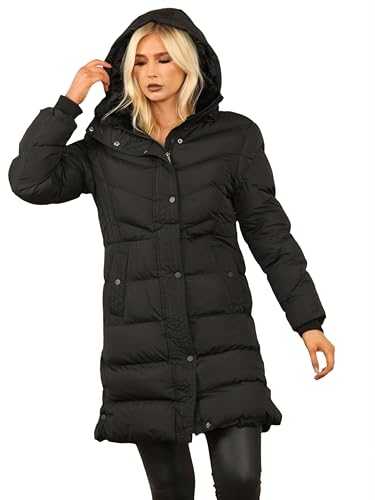 kraftd Womens Winter Puffer Jacket With Hood Ladies Padded Down Jacket | Warm Coat | Winter Clothing | Long Coats | Hooded Jackets