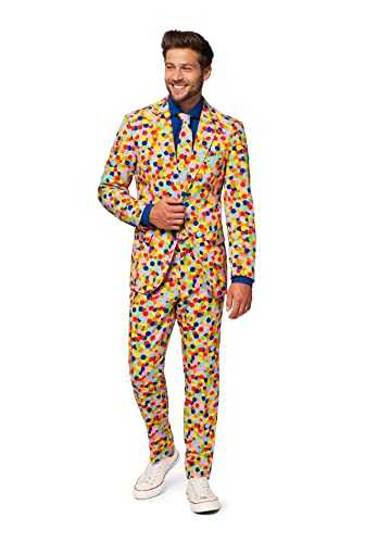 OppoSuits Fun Ugly Christmas Suits for Men – Full Suit: Jacket, Pants & Tie