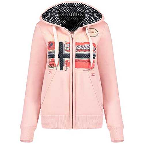 Geographical Norway Farlotte Lady - Women's Hoodies Zip Jumpers Pockets - Sweatshirt Sweater Long Sleeve Warm Top Jacket - Women's Clothes Spring Summer Autumn Winter Season