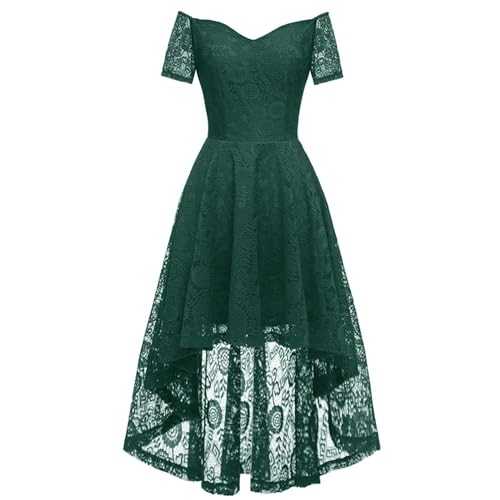 Long Dresses for Women UK, Women’s Off Shoulder High Low A Line Dress Wedding Party Cocktail Dress Casual Knee Length Dresses for Women Loose Oversized Casual Tunic Shirt Dress Sexy Dress Women UK
