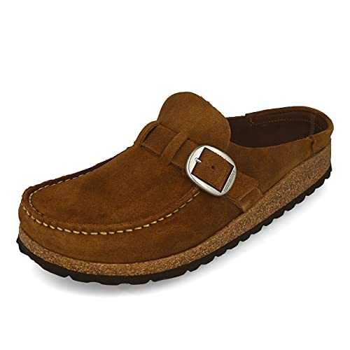 Leather clogs suède femme Buckley Narrow