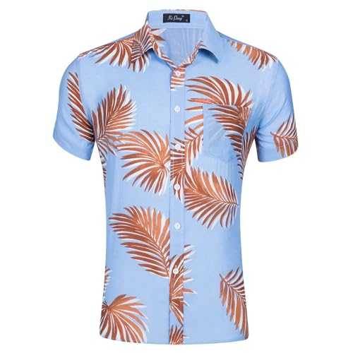 BASHAMAN Men's Short Sleeves Button Placket Casual Fashion Tops 3D Digital Printing Hawaii Shirts Outdoor Travel Retro Trend Beach Shirt