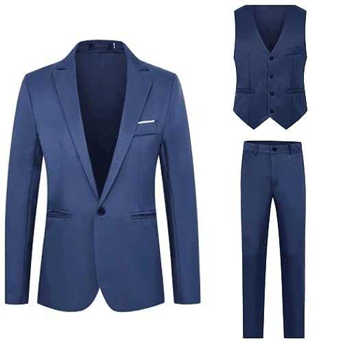 Men's Suit Suit Solid Color Fashion Casual Dress Up Suit Pants Jacket Undershirt Three Set Mens Suit Slim Fit Double Breasted Big and Tall Men's Activewear Shorts Slim Fit