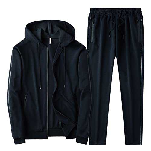 NQyIOS Men's Tracksuits Set Full Tracksuit Set Long Sleeve Crew Neck Hoodie with Jogger Bottoms Sweatsuits Sets Men's 2pcs Crewneck T-Shirt Sports Shorts Set Sales Clearance