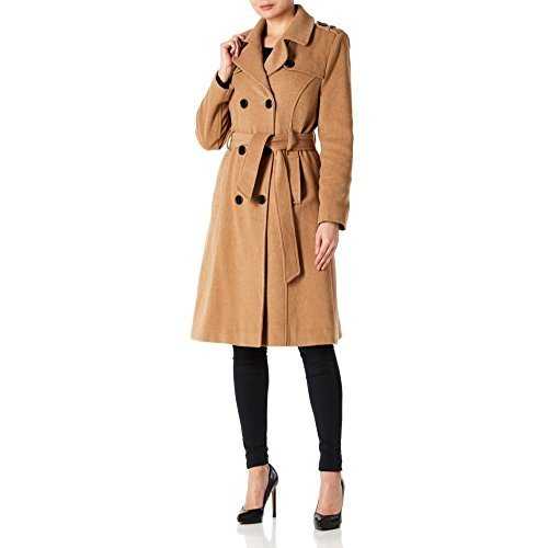 *AW13* Womens Wool & Cashmere Belted Long Military Trench Warm Coat