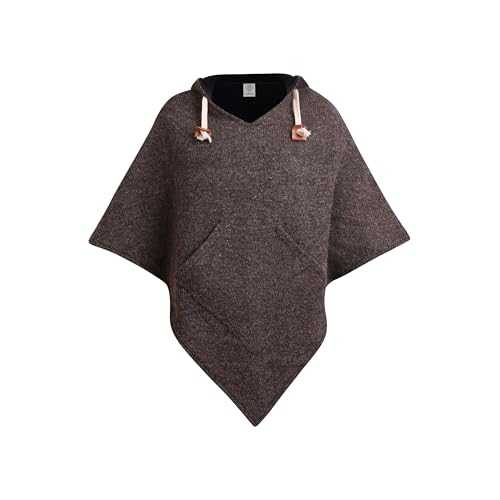 virblatt - Poncho Men and Poncho Women | Wool & Fleece | Wool Poncho Men |unisex| Mens Poncho warm hooded Pancho Winter