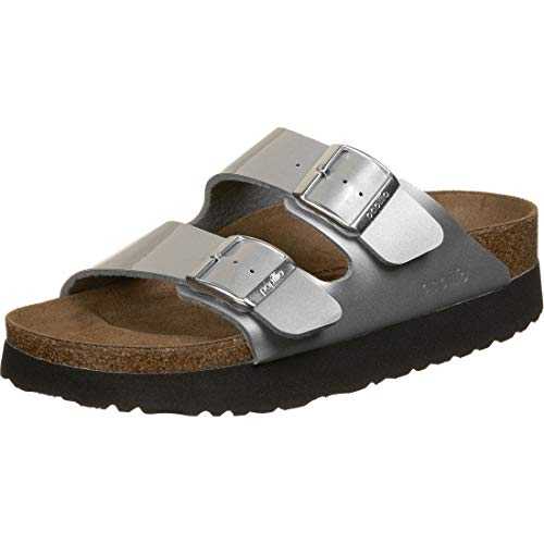 Women's Sandales Arizona Birko-flor® Platform Metallic Silver Sandal