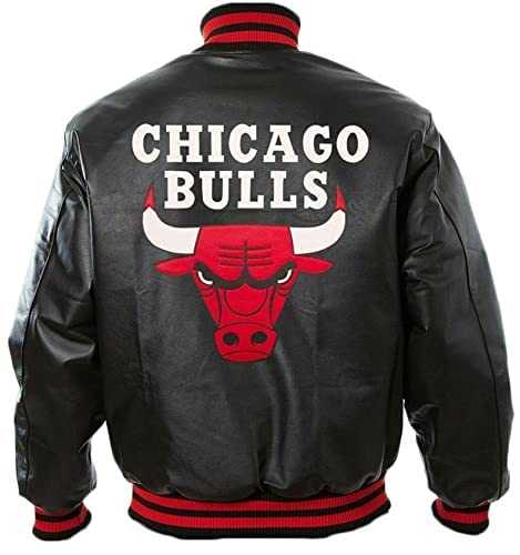 Men’s Vintage Letterman Baseball Varsity Leather Jacket. Chicago Red Bull Bomber Red and Black Jacket.
