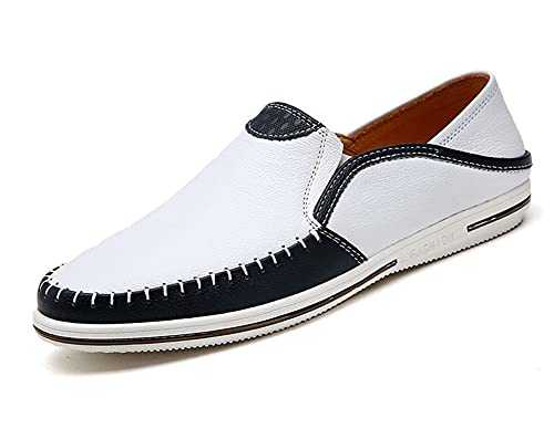 Men's Genuine Leather Loafers Shoes Fashion Slip-on Casual Soft Summer Driving Shoes