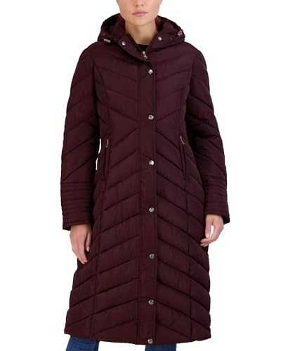 Madden Girl womens Women's Long Chevron Puffer Jacket