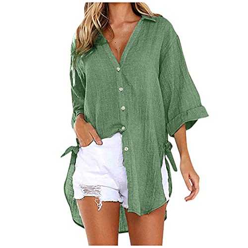 WILLBEST Women Dress Shirts Long Sleeve Button Down Shirt with Pocket Striped Office Work Top Blouses