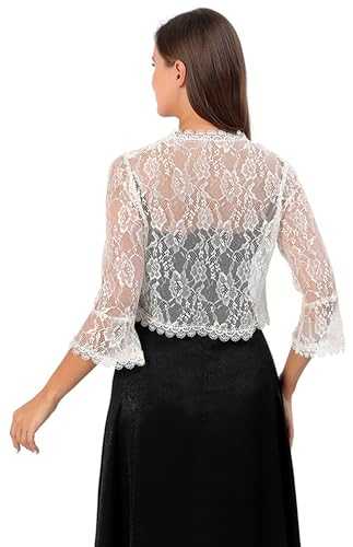 FAIRYGATE Shrugs for Women Shrug Lightweight Summer Chiffon Scarf Match to Bridesmaid Dress or Evening Dresses Womens Cardigan Lightweight Button UC14
